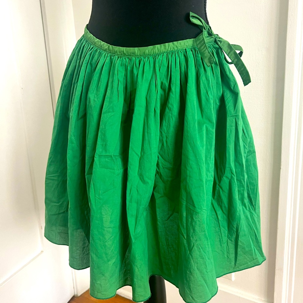 Prada Kelly green tie waist adjustable to fit 27" waist to 30